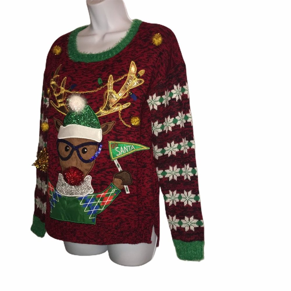 NWT United States Sweaters Reindeer Christmas M - Picture 3 of 6
